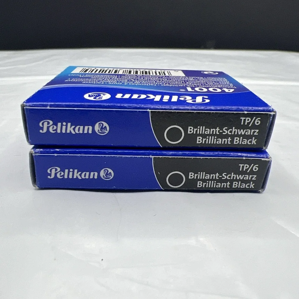 Lot of 11 Pelikan 4001 Fountain Pen Ink Cartridges Brilliant Black Germany NOS